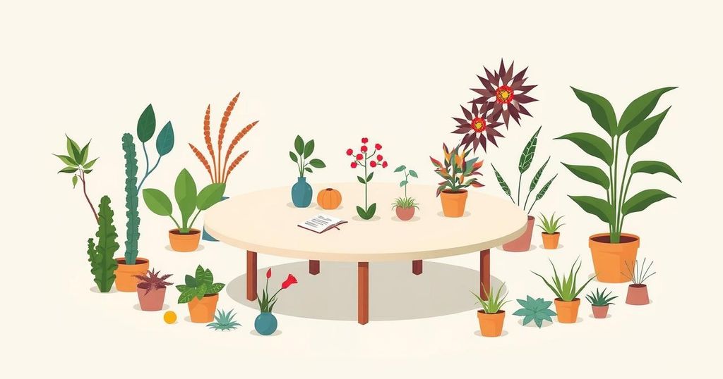 Un dialogue constructif autour des opinions politiques avec des illustrations de diversité et de respect.